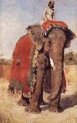 Edwin Lord Weeks A State Elephant at Bikaner Rajasthan France oil painting artist